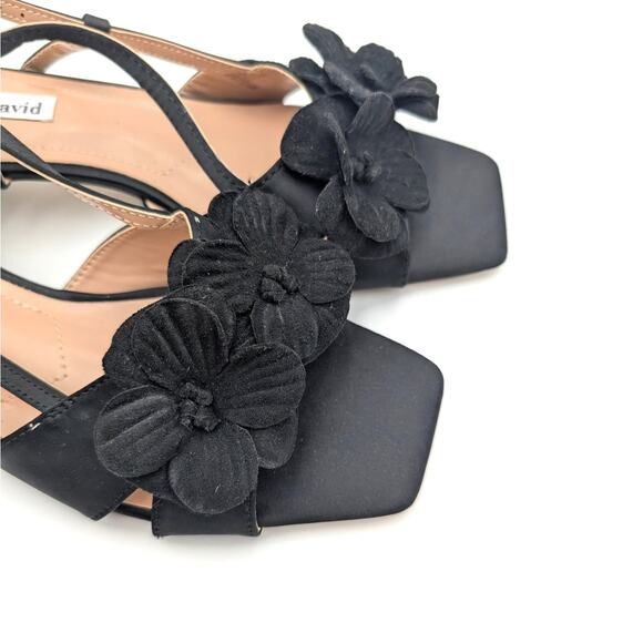 Charles David Dean Slingback Sandal Floral Top Women's Black Size US9M EU39.5 - Picture 10 of 13